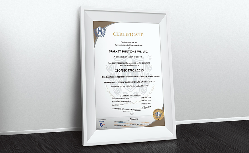 Sparx IT Solutions Is Now ISO 27001:2013 Certified For Advanced Security Standards