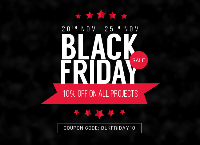 Secure Great 10% Off On All Projects This Black Friday