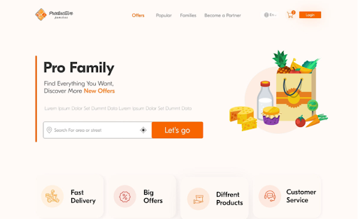 Food Delivery Website - Wireframe